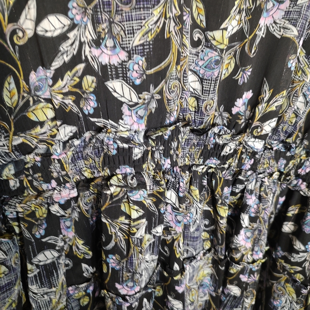 Torrid Black Floral Long Sleeve Dress - Picture 6 of 8